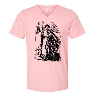 St Michael The Archangel Angel V-Neck T-Shirt