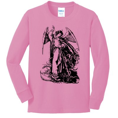 St Michael The Archangel Angel Kids Long Sleeve Shirt