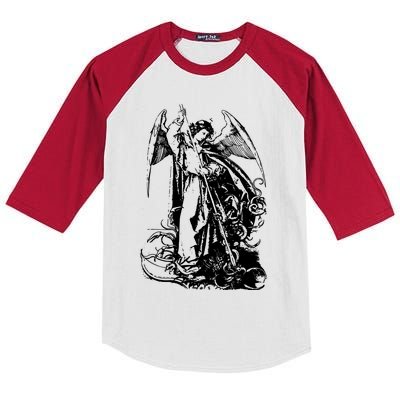 St Michael The Archangel Angel Kids Colorblock Raglan Jersey