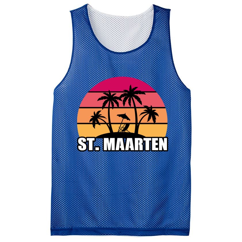 St Maarten Travel Vacation Souvenir Gift Mesh Reversible Basketball Jersey Tank