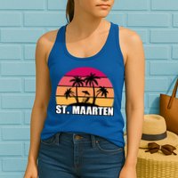 St Maarten Travel Vacation Souvenir Gift Womens Tank Top