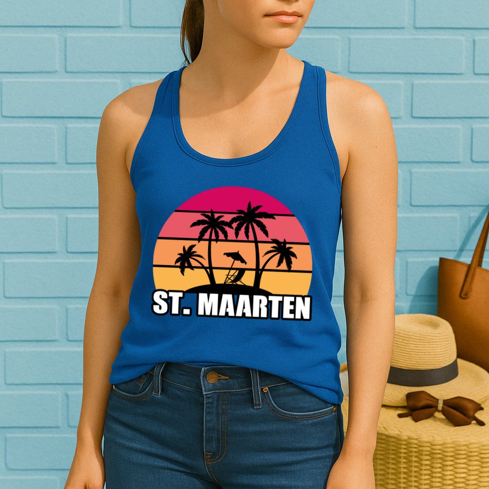 St Maarten Travel Vacation Souvenir Gift Womens Tank Top