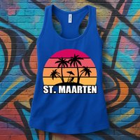 St Maarten Travel Vacation Souvenir Gift Womens Tank Top