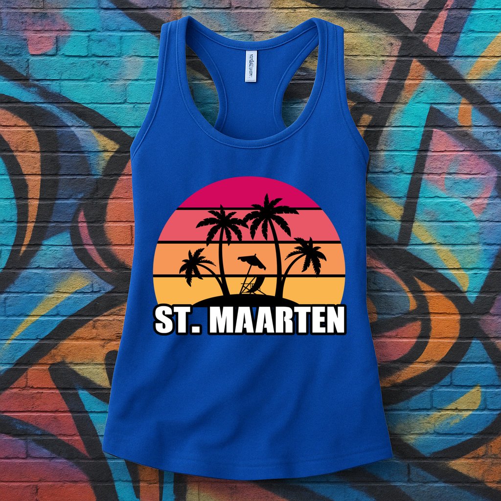 St Maarten Travel Vacation Souvenir Gift Womens Tank Top