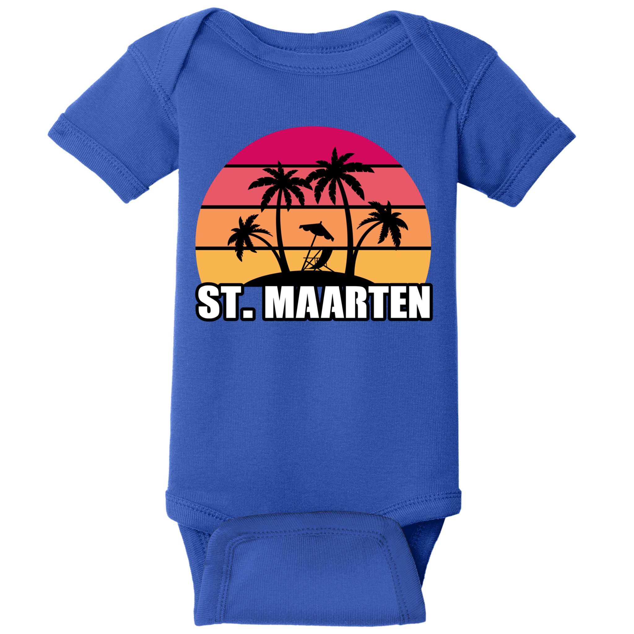 St Maarten Travel Vacation Souvenir Gift Baby Bodysuit