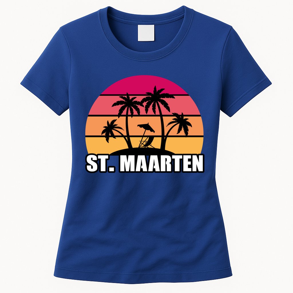 St Maarten Travel Vacation Souvenir Gift Womens T-Shirt
