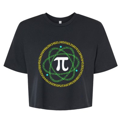 Science Math Teachers Atom Pi Symbol Apparel Pi Day Bella+Canvas Jersey Crop Tee