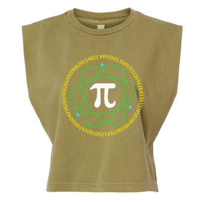 Science Math Teachers Atom Pi Symbol Apparel Pi Day Garment-Dyed Women's Muscle Tee