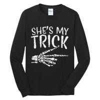 Shes My Trick Matching Couple Halloween Costume Boyfriend Tall Long Sleeve T-Shirt