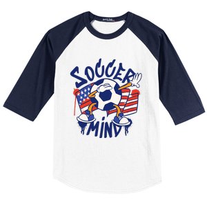 Soccer Mind USA Baseball Sleeve Shirt