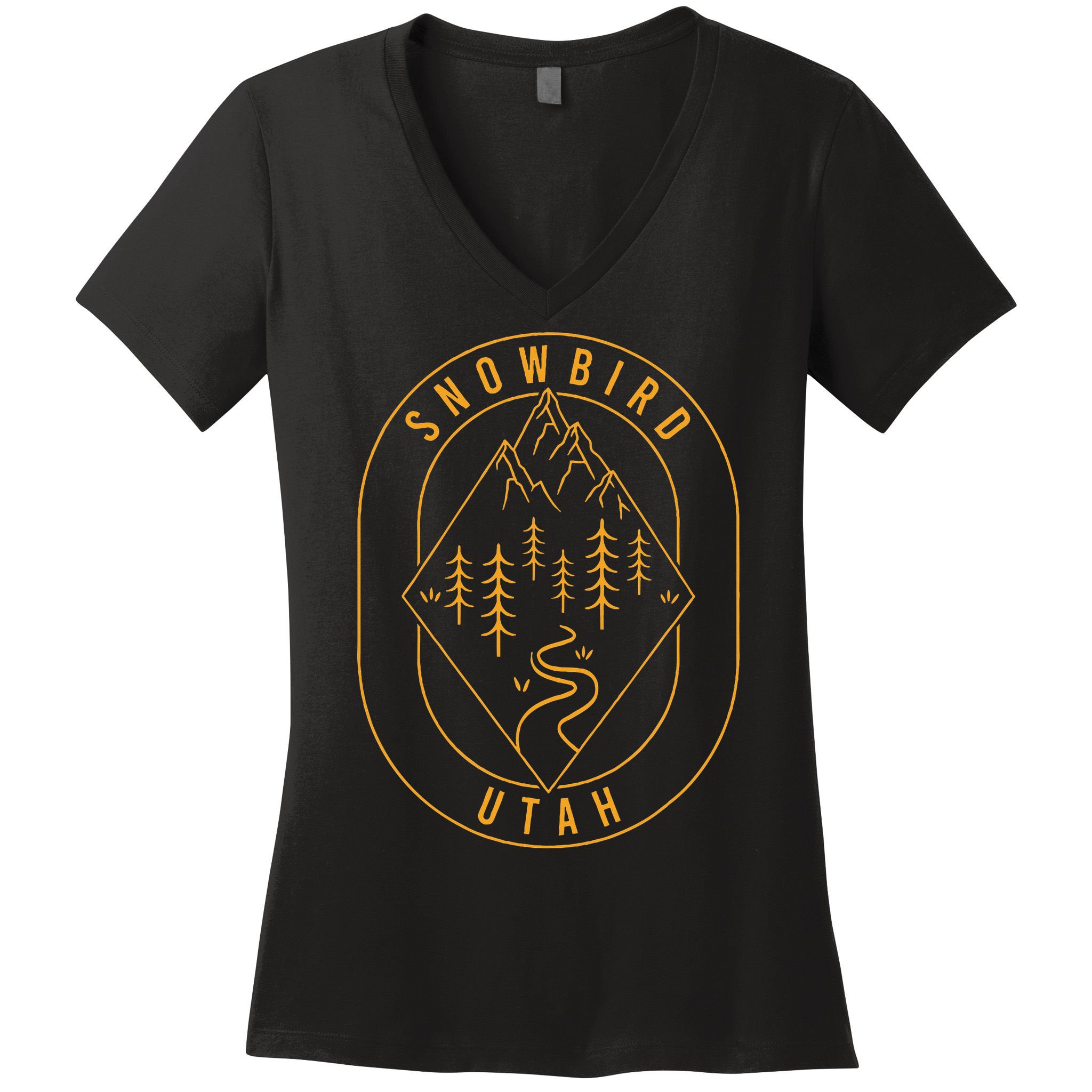 Snowbird Mountains Utah Hiking Outdoors Women's V-Neck T-Shirt