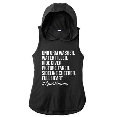 Sports Mom Uniform Washer Water Filler Baseball Mom Ladies PosiCharge Tri-Blend Wicking Draft Hoodie Tank