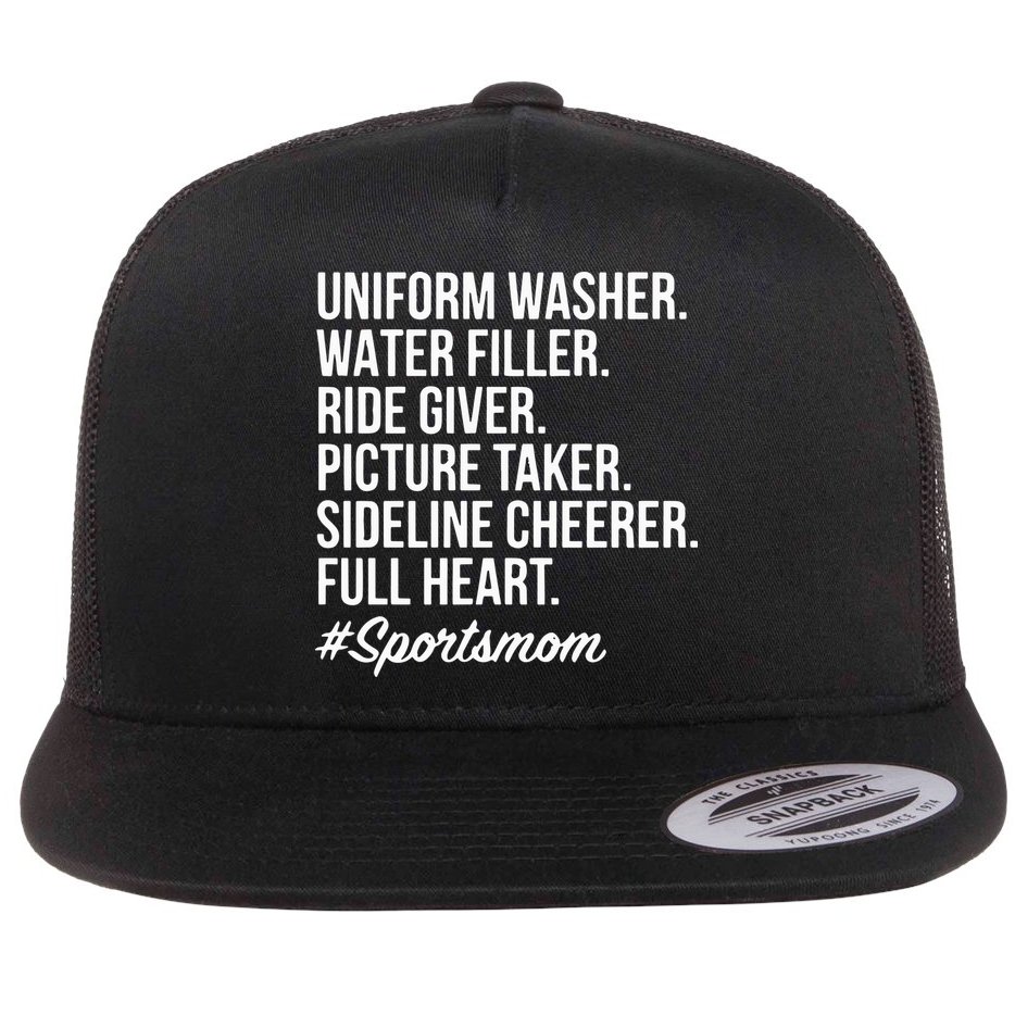 Sports Mom Uniform Washer Water Filler Baseball Mom Flat Bill Trucker Hat
