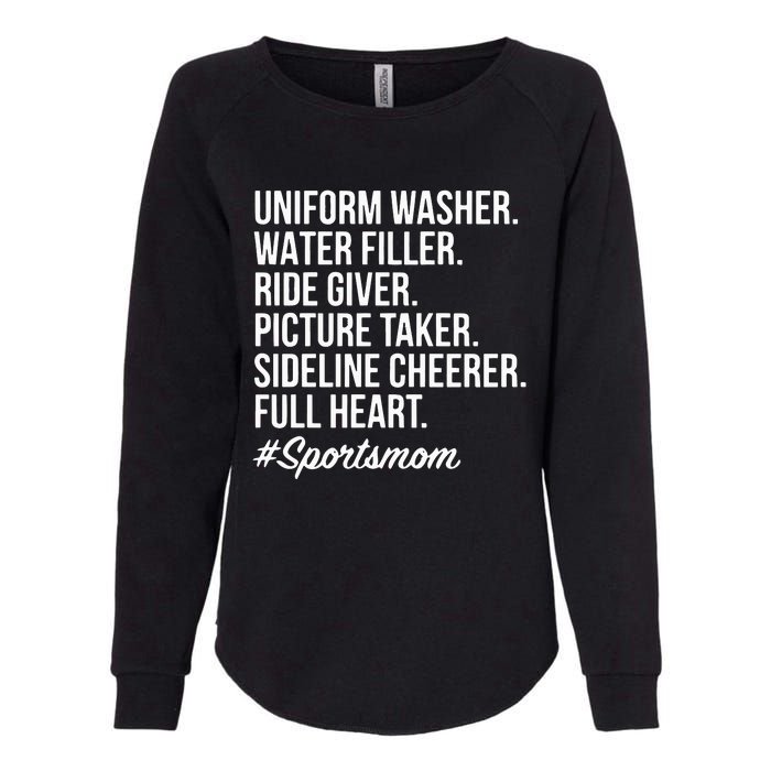 Sports Mom Uniform Washer Water Filler Baseball Mom Womens California Wash Sweatshirt