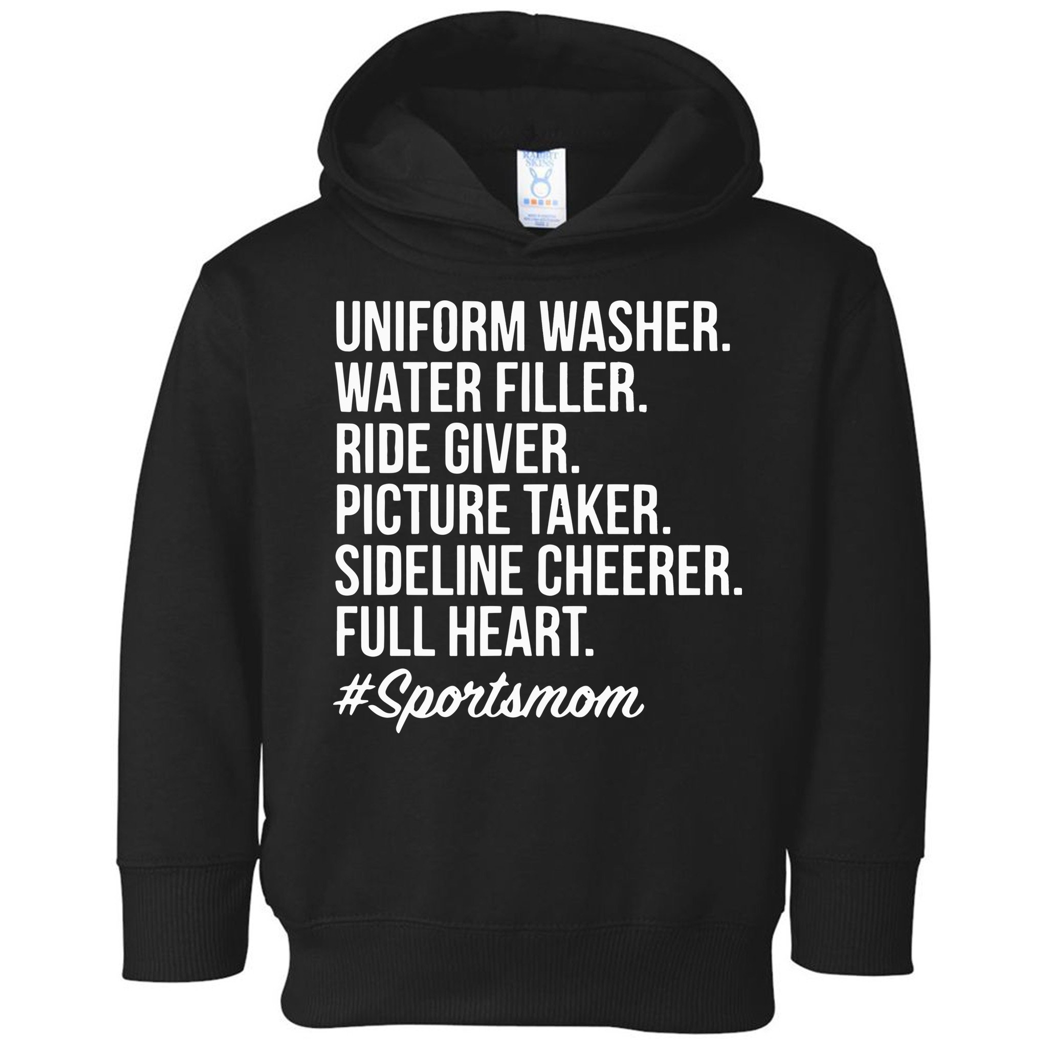 Sports Mom Uniform Washer Water Filler Baseball Mom Toddler Hoodie