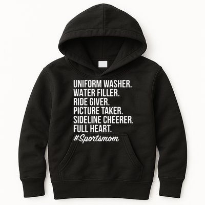Sports Mom Uniform Washer Water Filler Baseball Mom Kids Hoodie