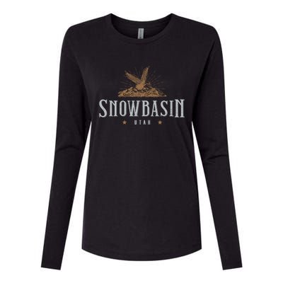 Snowbasin Mountains Utah Hiking Outdoors Eagle Cute Gift Womens Cotton Relaxed Long Sleeve T-Shirt