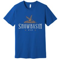 Snowbasin Mountains Utah Hiking Outdoors Eagle Cute Gift Premium T-Shirt