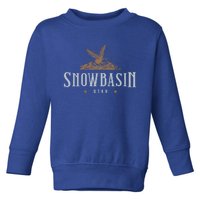 Snowbasin Mountains Utah Hiking Outdoors Eagle Cute Gift Toddler Sweatshirt