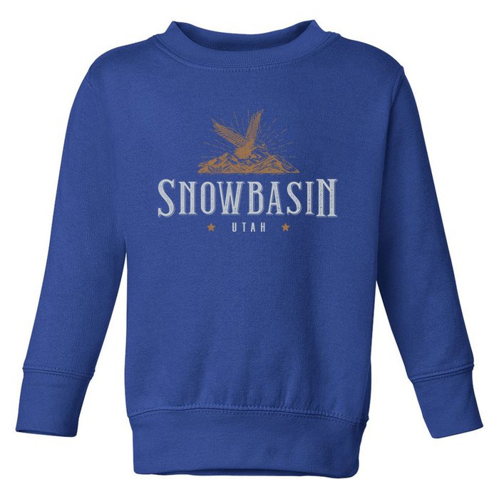 Snowbasin Mountains Utah Hiking Outdoors Eagle Cute Gift Toddler Sweatshirt