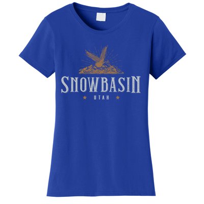 Snowbasin Mountains Utah Hiking Outdoors Eagle Cute Gift Women's T-Shirt