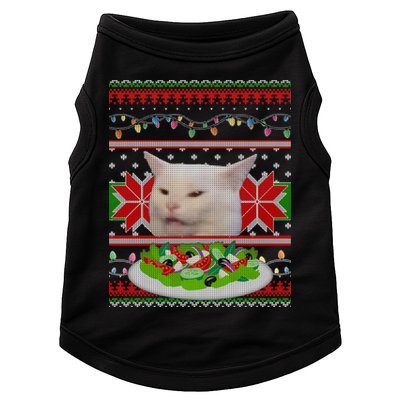 Smug Table Cat Meme Ugly Christmas Doggie Tank