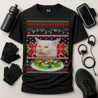 Smug Table Cat Meme Ugly Christmas Performance Shirt