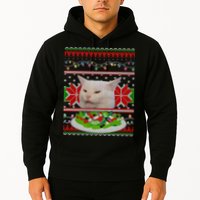 Smug Table Cat Meme Ugly Christmas Hoodie
