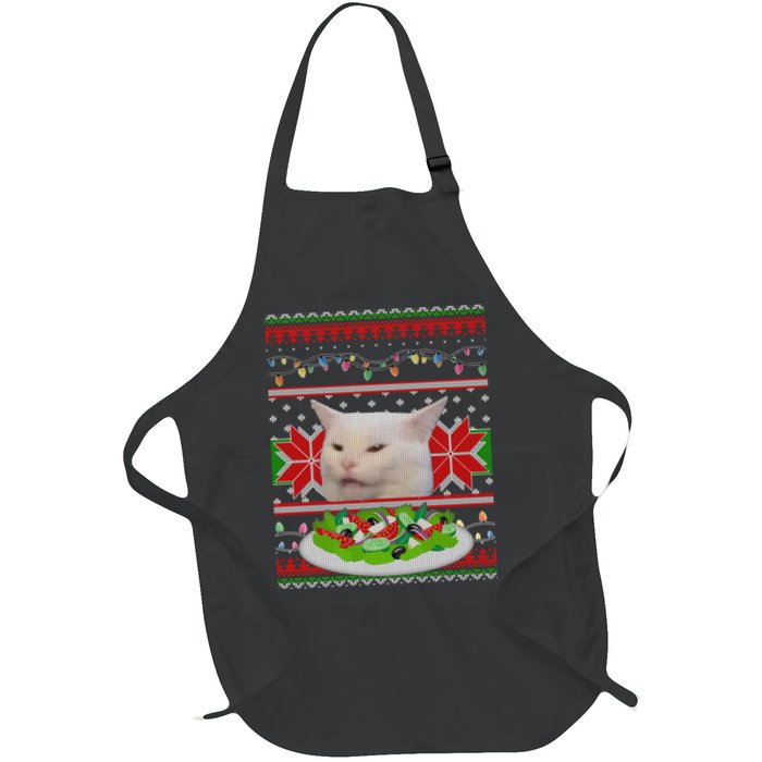 Smug Table Cat Meme Ugly Christmas Apron