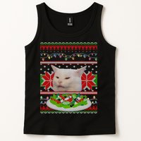 Smug Table Cat Meme Ugly Christmas Tank Top