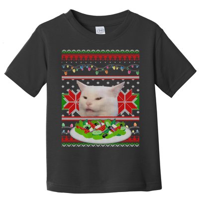 Smug Table Cat Meme Ugly Christmas Toddler T-Shirt