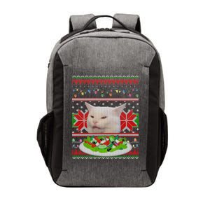 Smug Table Cat Meme Ugly Christmas Vector Backpack