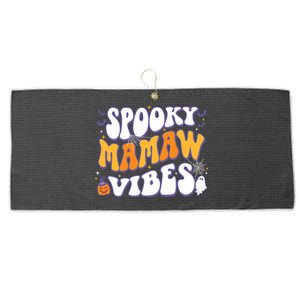 Spooky Mamaw Vibes Halloween Cool Gift Large Microfiber Waffle Golf Towel