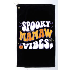 Spooky Mamaw Vibes Halloween Cool Gift Platinum Collection Golf Towel