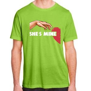 She's Mine Valentine's Day For Couples Heart Gift Adult ChromaSoft Performance T-Shirt