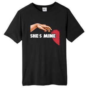 She's Mine Valentine's Day For Couples Heart Gift Tall Fusion ChromaSoft Performance T-Shirt