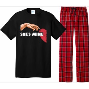 She's Mine Valentine's Day For Couples Heart Gift Pajama Set