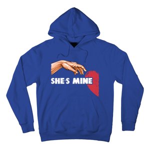 She's Mine Valentine's Day For Couples Heart Gift Hoodie