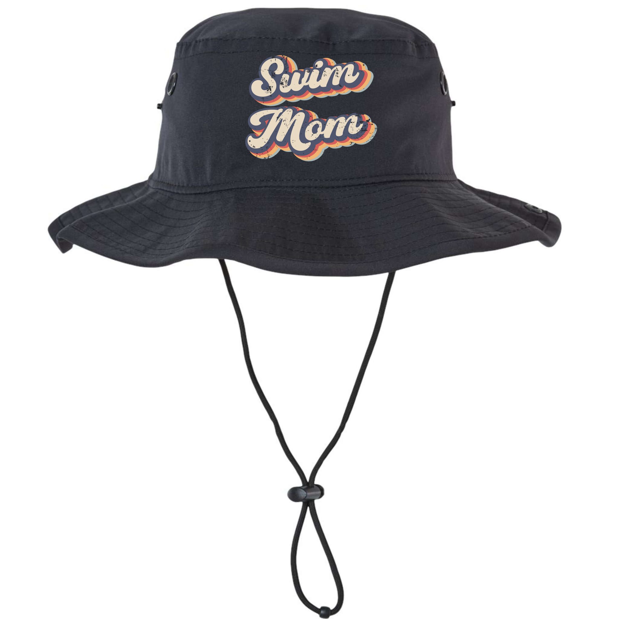 Swim Mom Vintage Rainbow Gift Bucket Hat