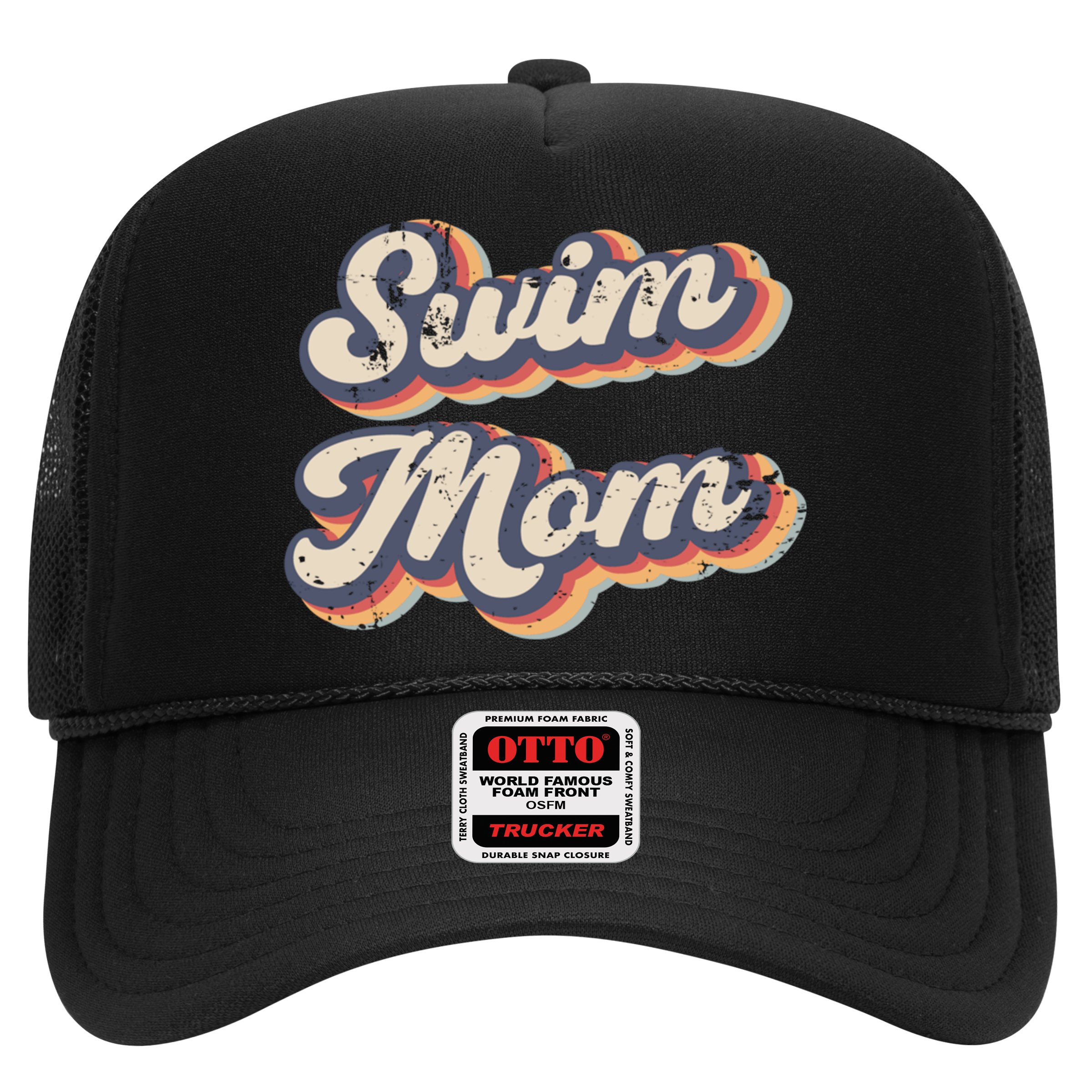 Swim Mom Vintage Rainbow Gift Hat