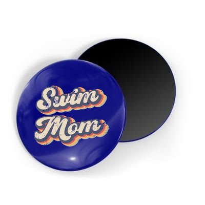 Swim Mom Vintage Rainbow Gift Magnet