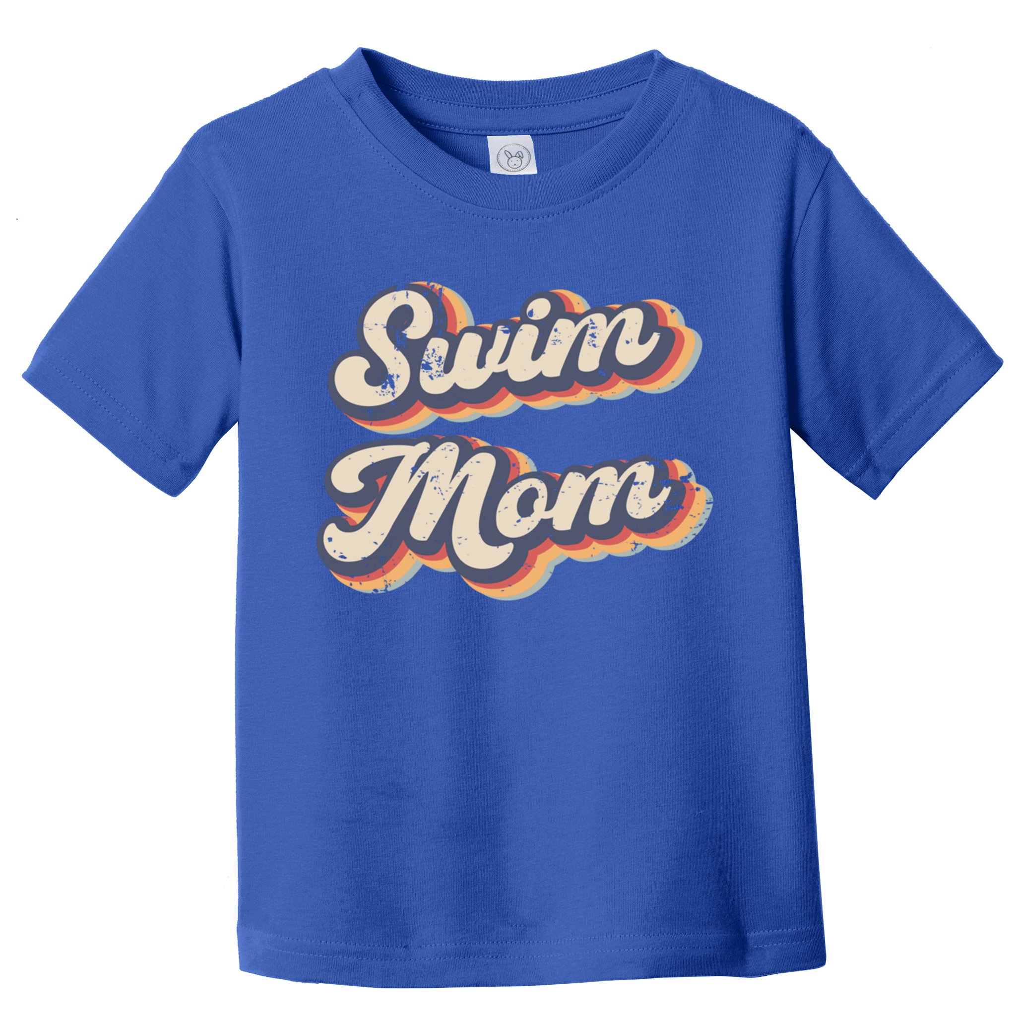 Swim Mom Vintage Rainbow Gift Toddler T-Shirt