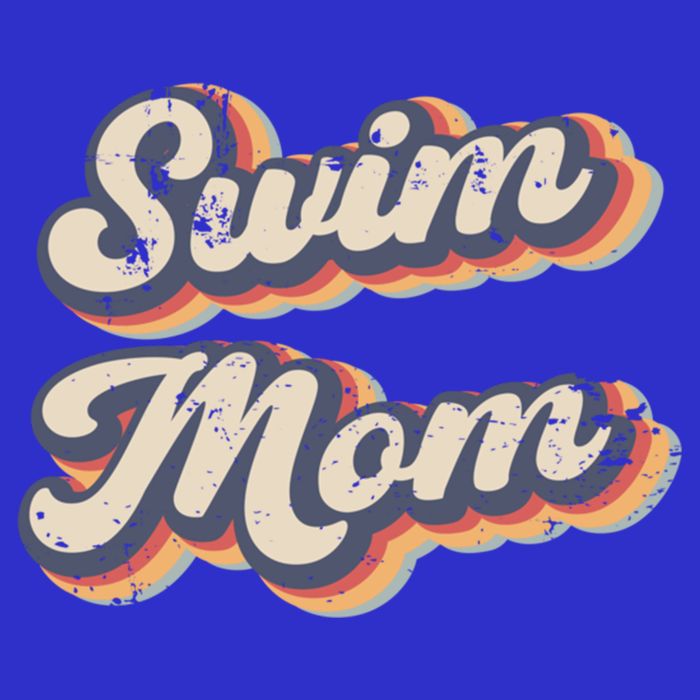 Swim Mom Vintage Rainbow Gift Toddler T-Shirt
