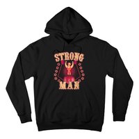 Strong Man Vintage Retro Circus Carnival Birthday Party Hoodie