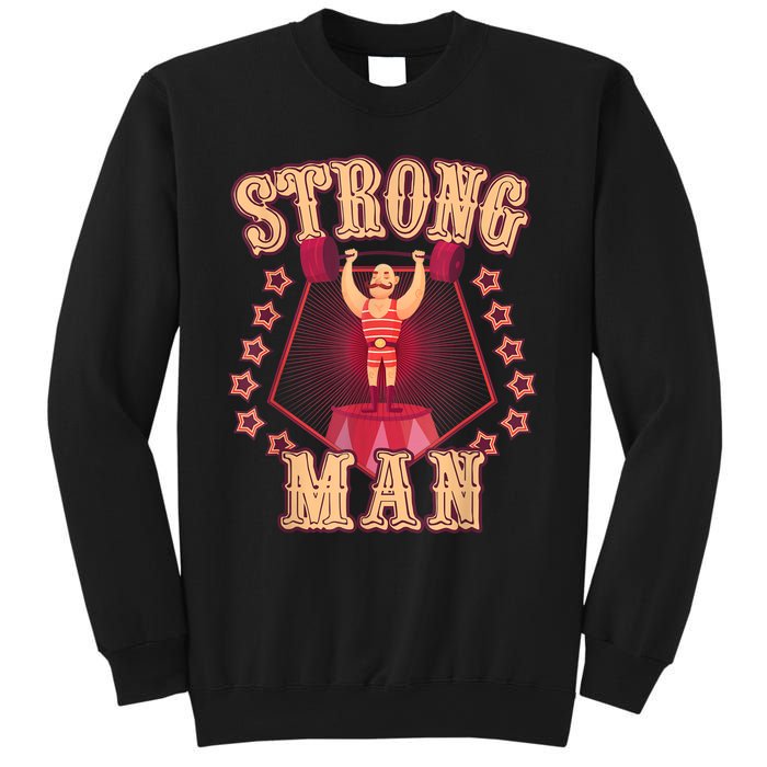 Strong Man Vintage Retro Circus Carnival Birthday Party Sweatshirt