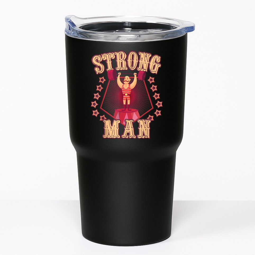 Strong Man Vintage Retro Circus Carnival Birthday Party Tumbler