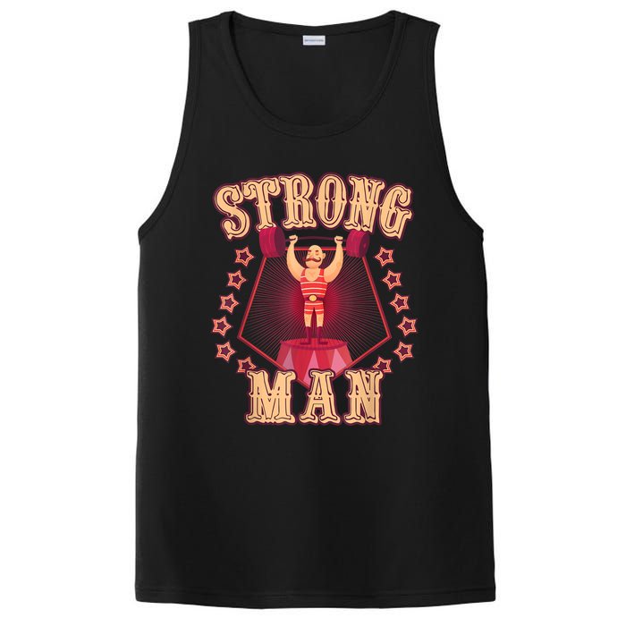 Strong Man Vintage Retro Circus Carnival Birthday Party PosiCharge Competitor Tank