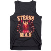 Strong Man Vintage Retro Circus Carnival Birthday Party Tank Top