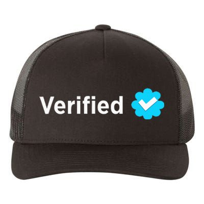 Social Media Verified Account With Check Mark Badge Yupoong Adult 5-Panel Trucker Hat