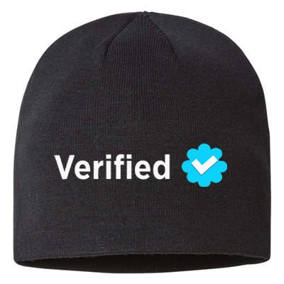 Social Media Verified Account With Check Mark Badge Sustainable Beanie